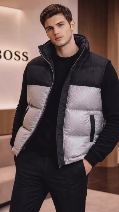 HUGO BOSS SILVER HALF JACKET