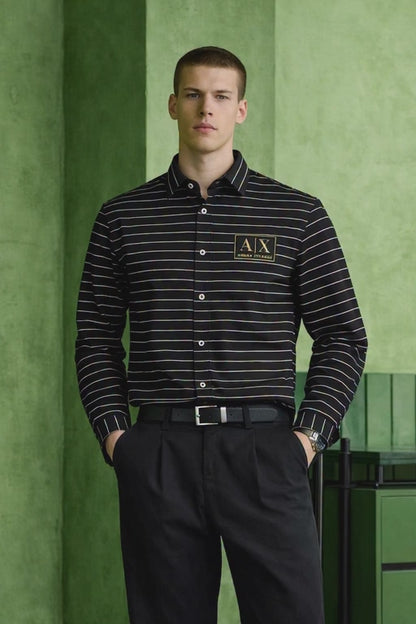 ARMANI EXCHANGE AX BLACK SHIRT