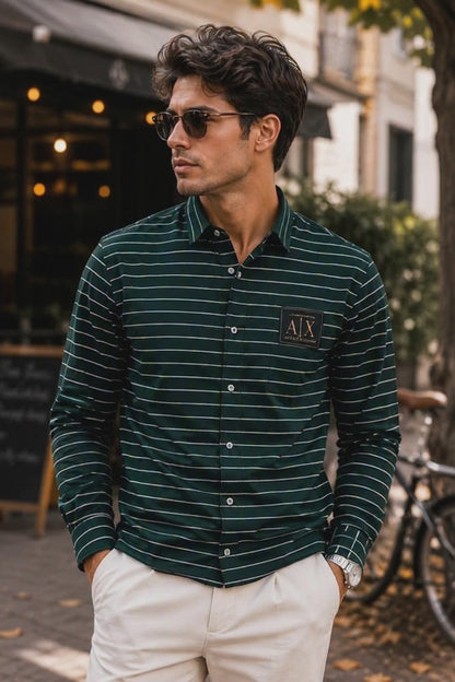 ARMANI EXCHANGE AX GREEN SHIRT