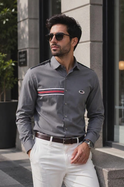 LACOSTE GREY SHIRT