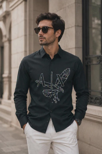 ARMANI EXCHANGE AX GREEN SHIRT