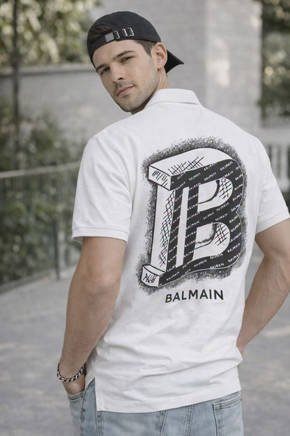 BALMAIN PARIS WHITE COLOUR TSHIRT