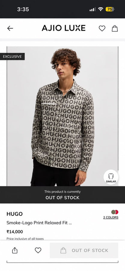 BOSS COFFEE BROWN SHIRT