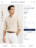 POLO RALPH LAUREN LINEN TAN SHIRT