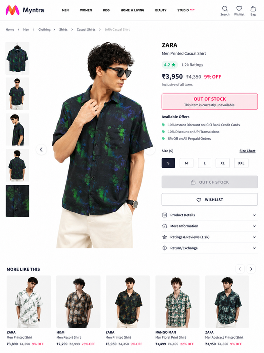 ZARA HALF SHIRT