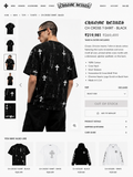 CHROME HEART IMPORTED LUXURY HIGH QUALITY BLACK TSHIRT