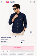 TOMMY HILFIGER DARK NAVY BLUE COLOUR SHIRT