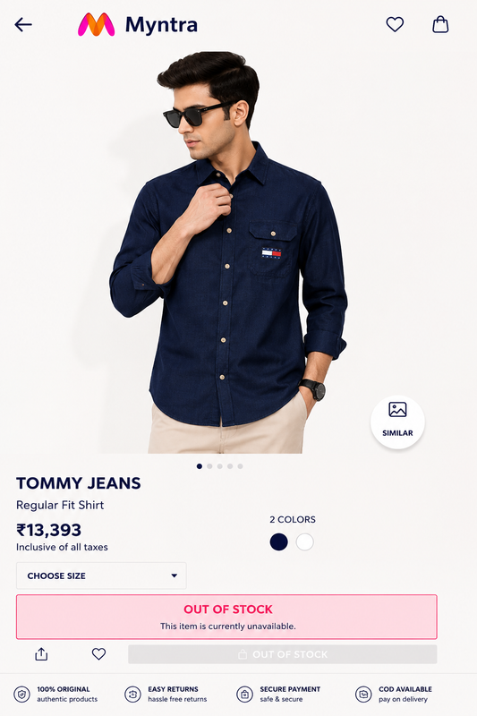 TOMMY HILFIGER NAVY BLUE SHIRT
