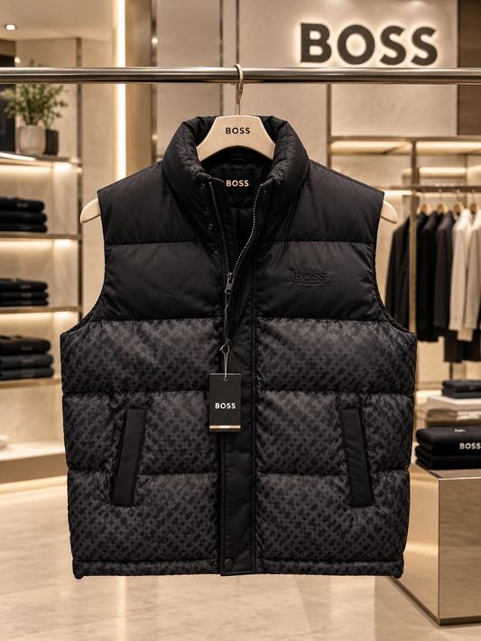 BOSS MEN'S PREMIUM PUFFER HALF JACKET