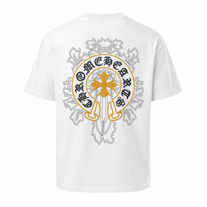 CHROME HEART IMPORTED LUXURY HIGH QUALITY WHITE TSHIRT