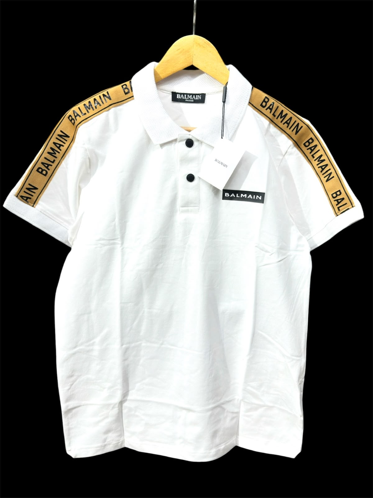 BALMAIN PARIS WHITE T-SHIRT
