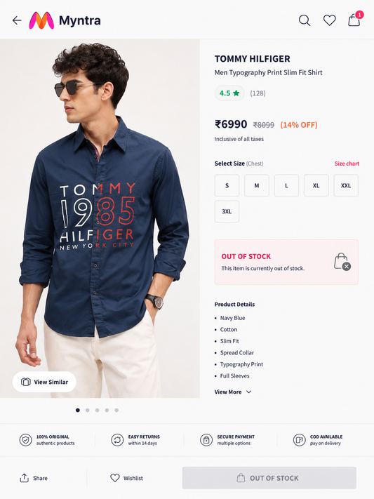 TOMMY HILFIGER BLUE SHIRT