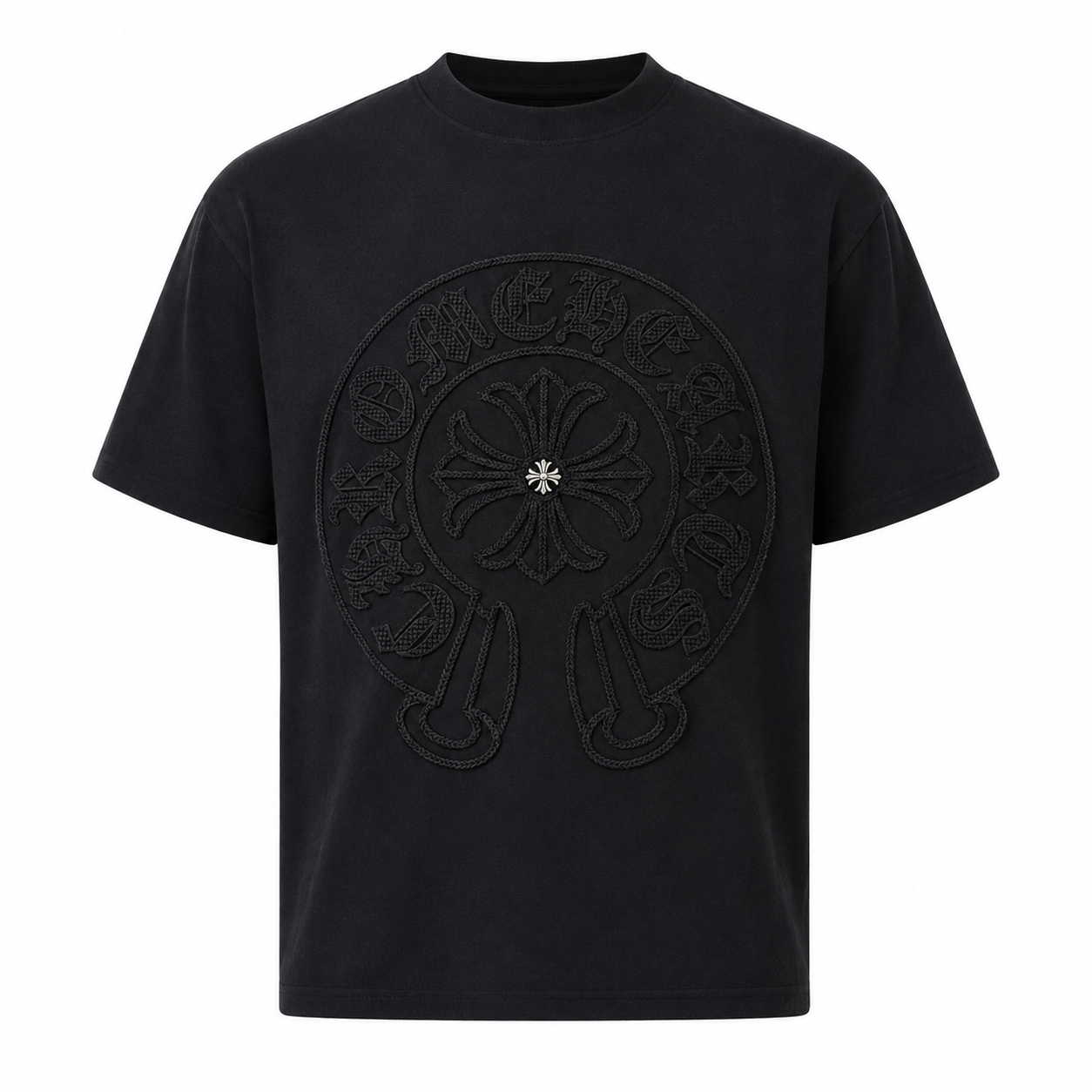 CHROME HEART IMPORTED LUXURY HIGH QUALITY BLACK TSHIRT
