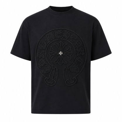CHROME HEART IMPORTED LUXURY HIGH QUALITY BLACK TSHIRT