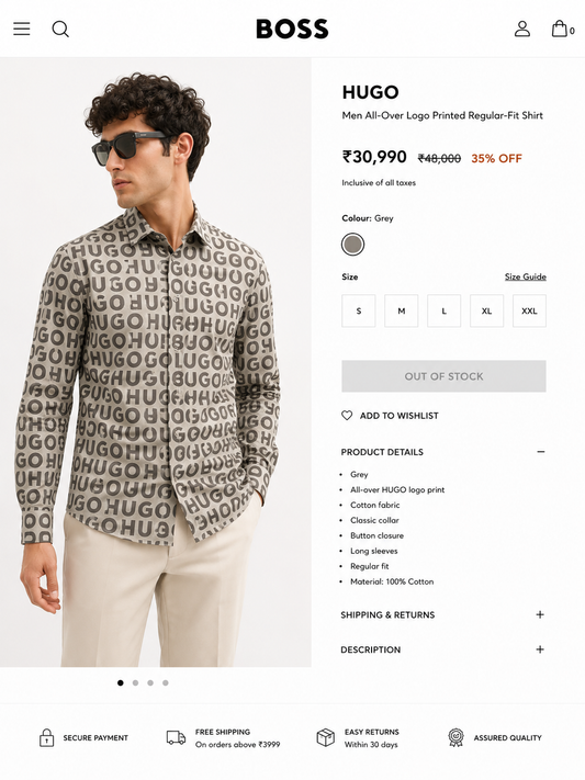 BOSS COFFEE BROWN SHIRT