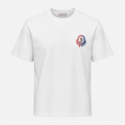 MONCLER IMPORTED LUXURY HIGH QUALITY WHITE TSHIRT