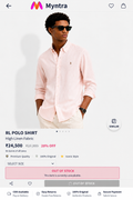 RL POLO LINEN PEACH BLUSH SHIRT