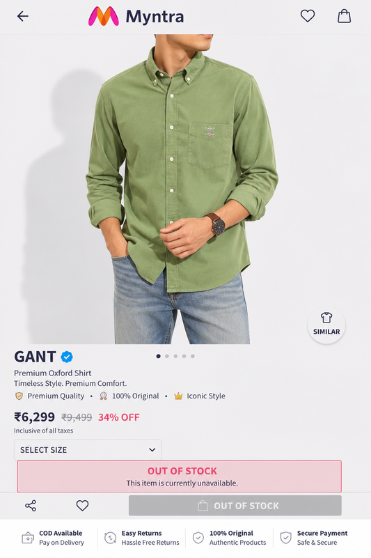 GANT LINEN MOSS GREEN SHIRT