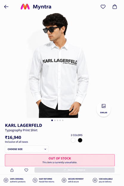 KARL LAGERFELD WHITE COLOUR SHIRT