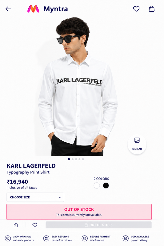 KARL LAGERFELD WHITE SHIRT