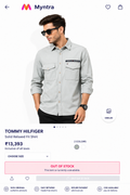 TOMMY HILFIGER LIGHT SAGE GREY COLOUR SHIRT