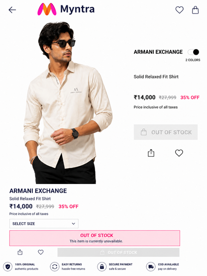 ARMANI EXCHANGE AX SHIRT