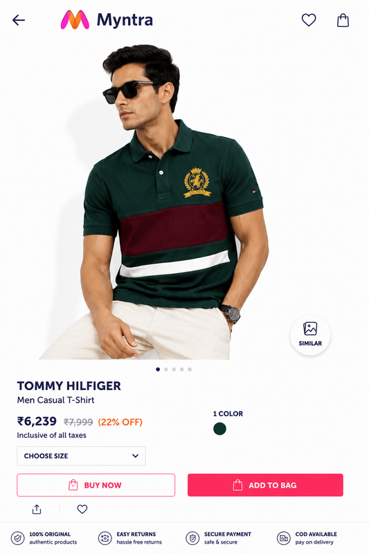 TOMMY HILFIGER GREEN TSHIRT