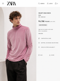 ZARA IMPORTED VELVET HIGH NECK