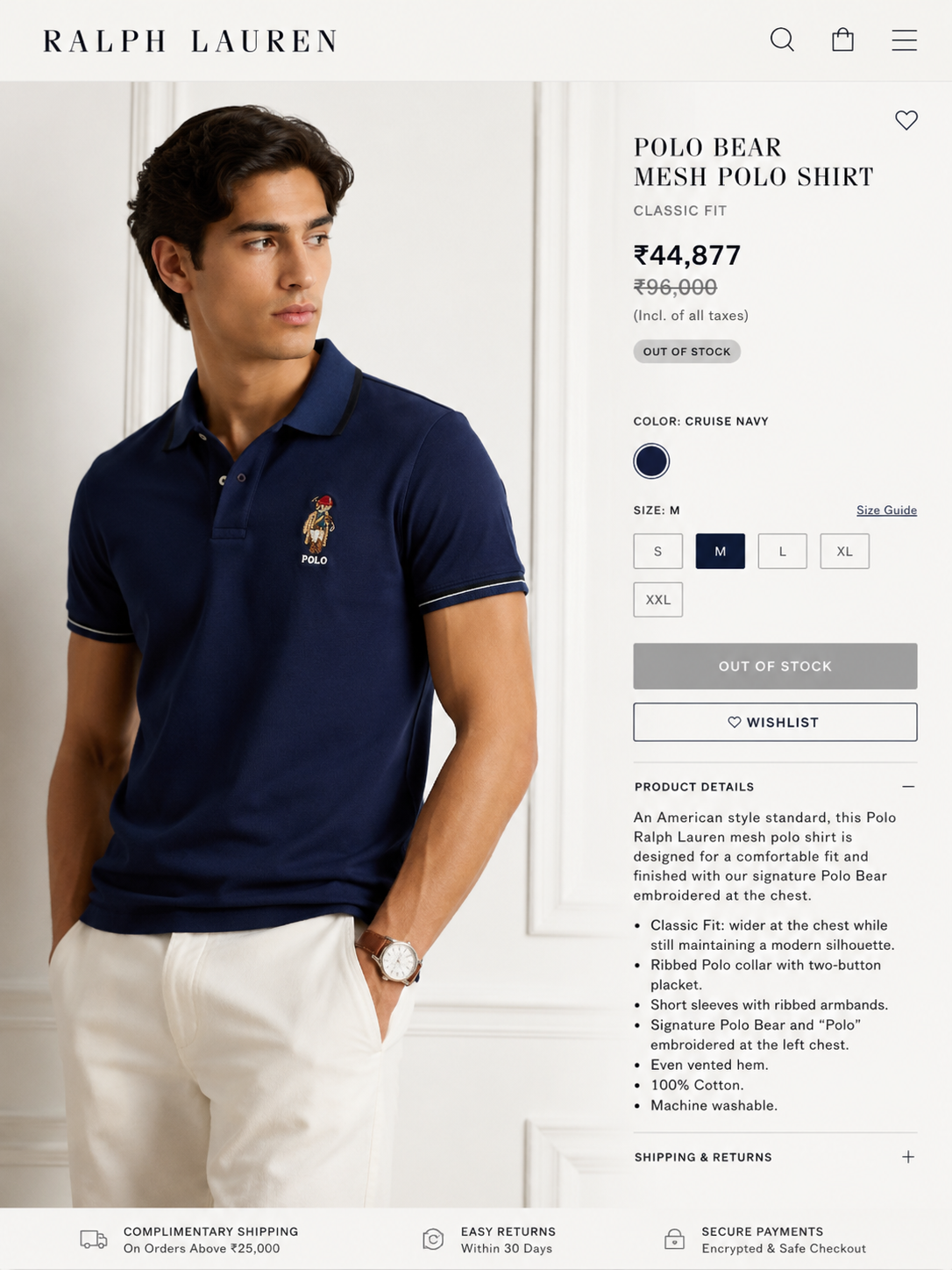 RL POLO NAVY BLUE TSHIRT
