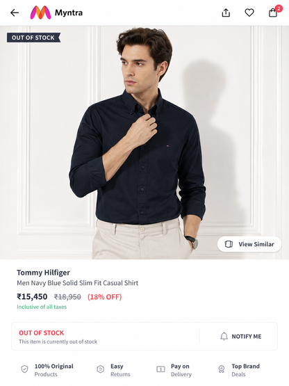 TOMMY HILFIGER DARK BLUE SHIRT
