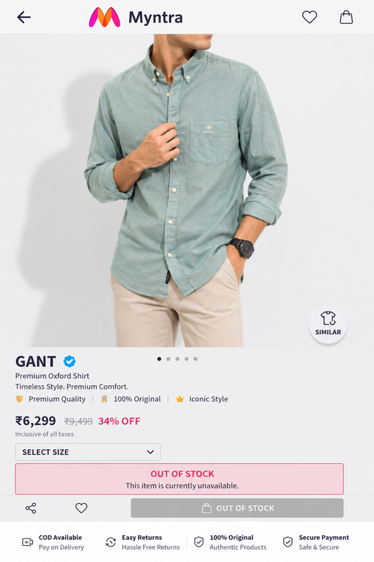 GANT LINEN SMOKY TEAL SHIRT