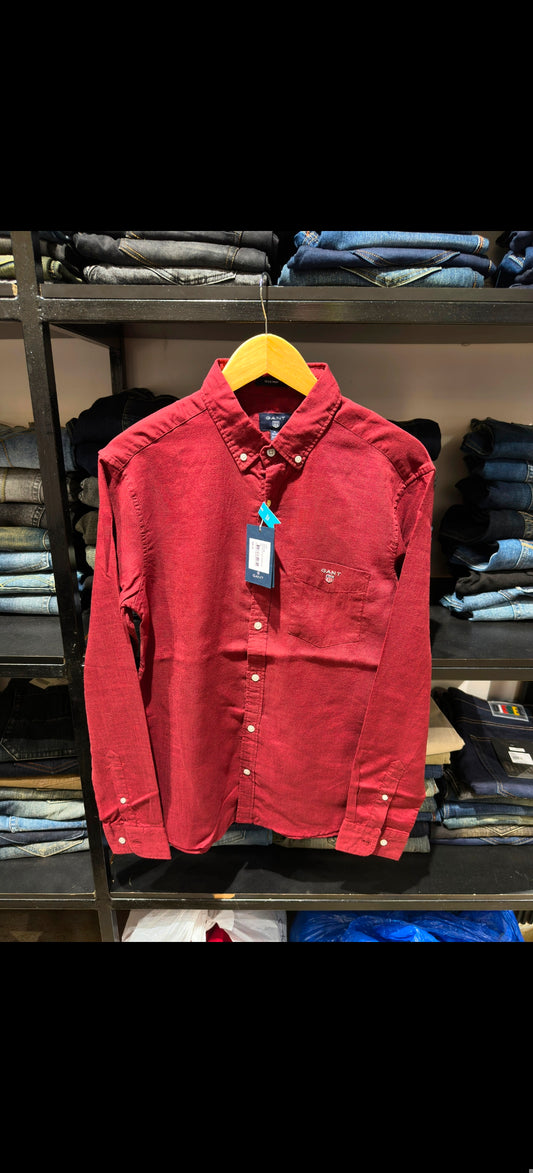 GANT LINEN RUBY RED SHIRT