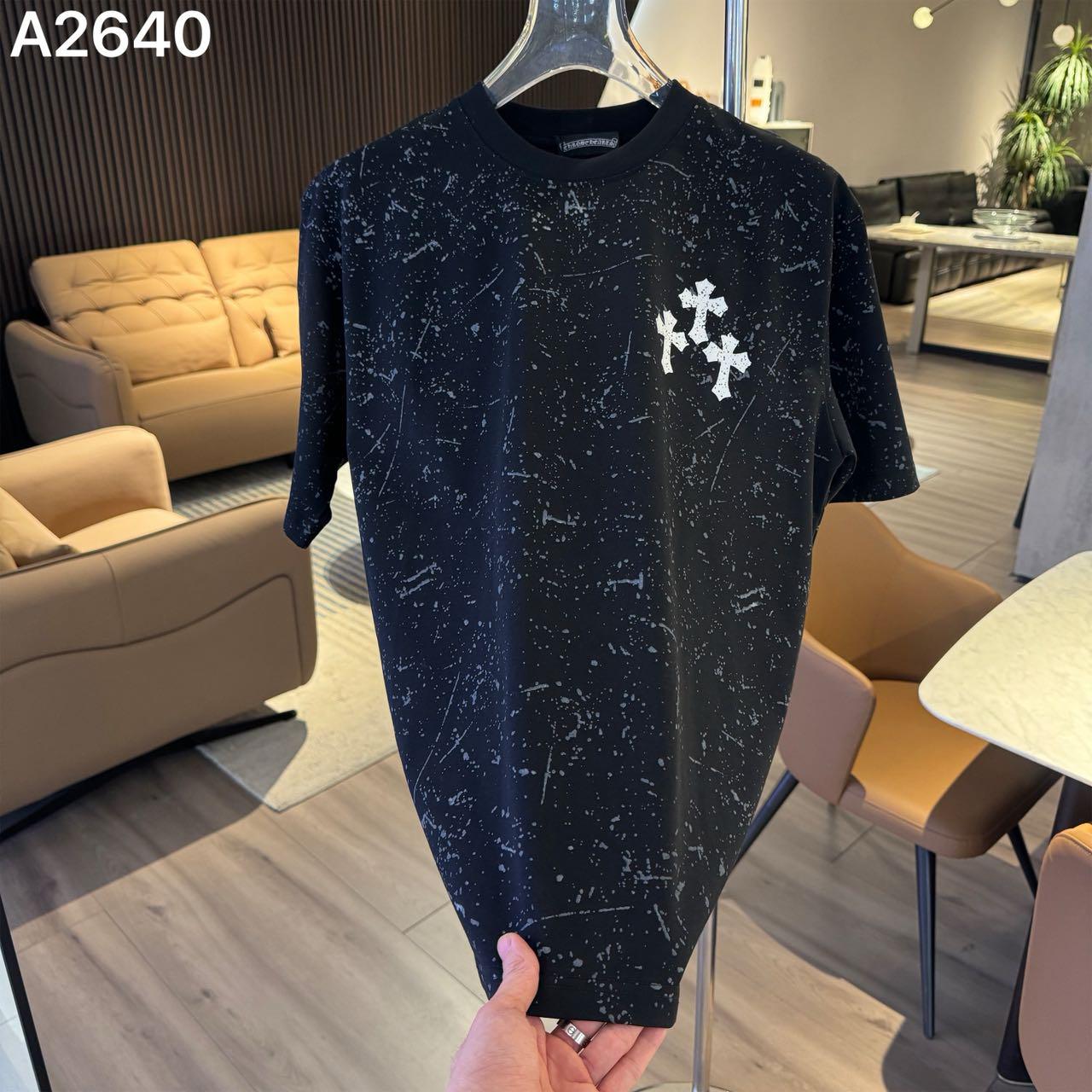 CHROME HEART IMPORTED LUXURY HIGH QUALITY BLACK TSHIRT