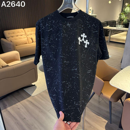 CHROME HEART IMPORTED LUXURY HIGH QUALITY BLACK TSHIRT