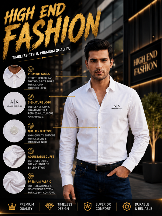 ARMANI EXCHANGE AX WHITE SHIRT