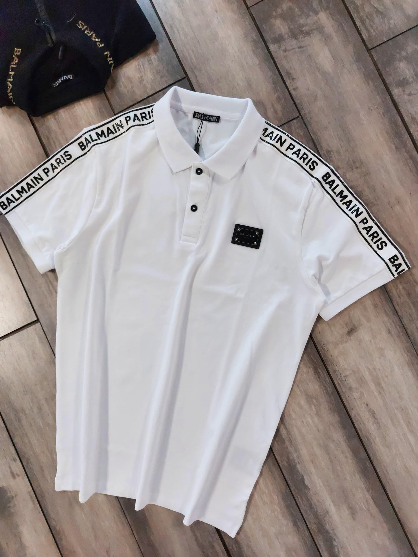 BALMAIN PARIS WHITE T-SHIRT