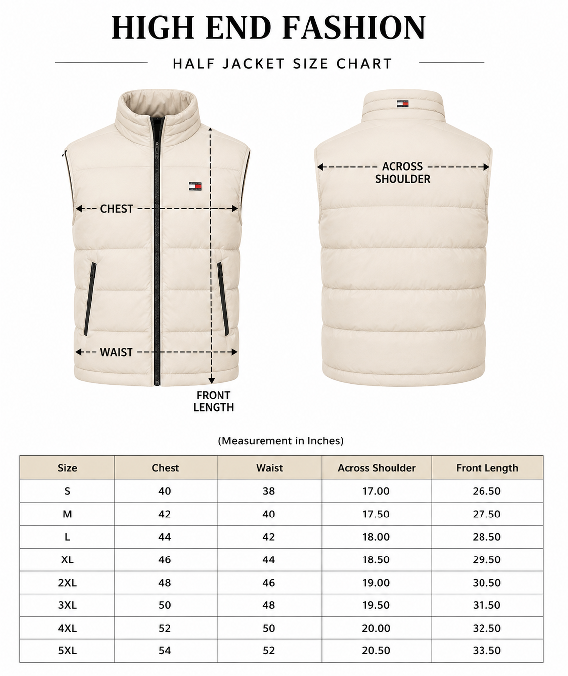BOSS MEN'S PREMIUM PUFFER HALF JACKET
