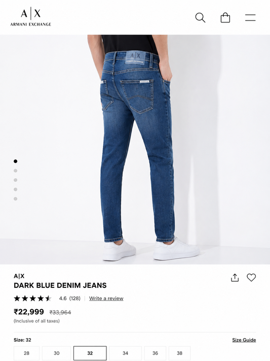 ARMANI EXCHANGE AX JEANS