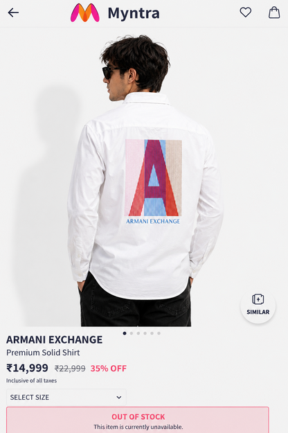 AX ARMANI EXCHANGE SHIRT