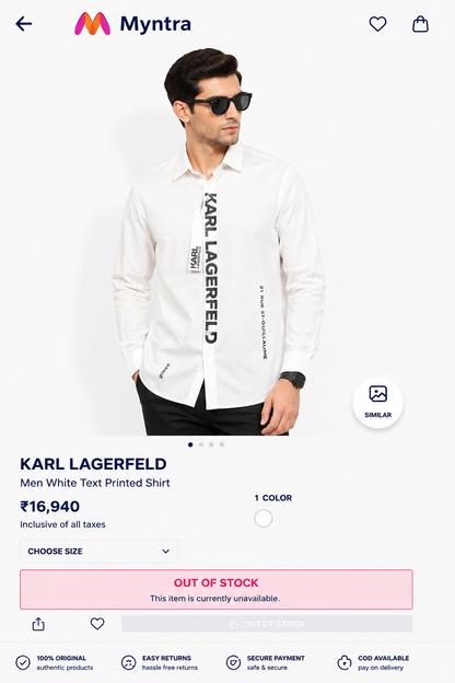 KARL LAGERFELD WHITE COLOUR SHIRT