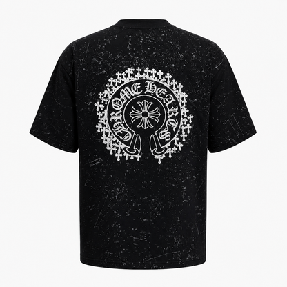 CHROME HEART IMPORTED LUXURY HIGH QUALITY BLACK TSHIRT
