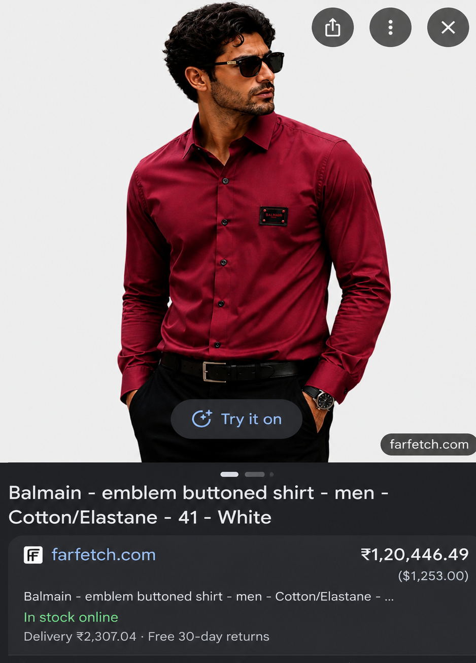 BALMAIN PARIS FRONT METAL LOGO AND LEATHER PATCH MAHROON SHIRT BIG SIZE