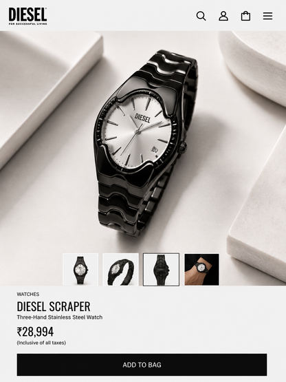 DIESEL PREMIUM BLACK WATCH