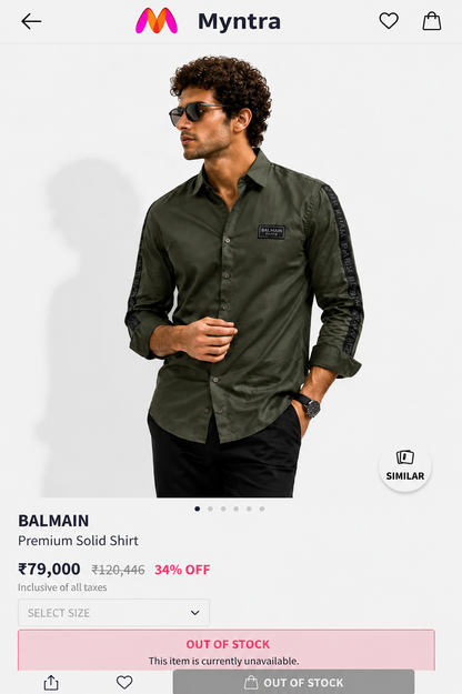 BALMAIN SIDE STRIP BOTTLE GREEN SHIRT