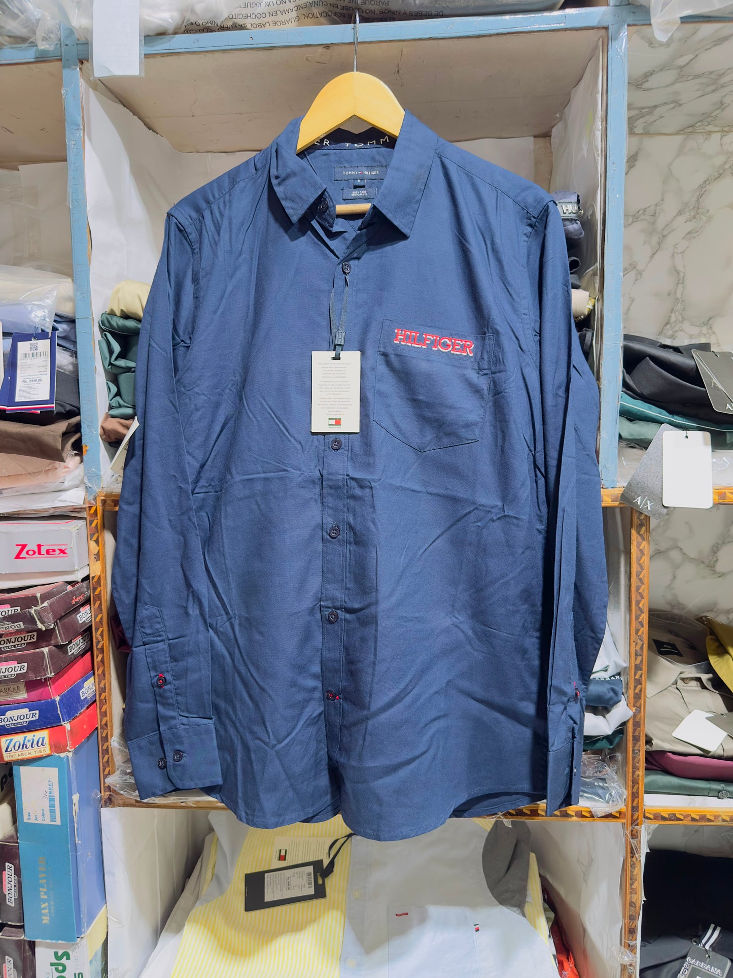 TOMMY HILFIGER NAVY BLUE COLOUR SHIRT
