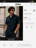 ZARA HALF SHIRT