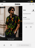 ZARA HALF SHIRT