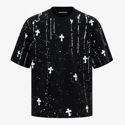 CHROME HEART IMPORTED LUXURY HIGH QUALITY BLACK TSHIRT