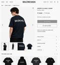 BALENCIAGA IMPORTED LUXURY HIGH QUALITY NAVY BLUE TSHIRT