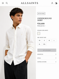 ALL SAINTS LINEN WHITE SHIRT